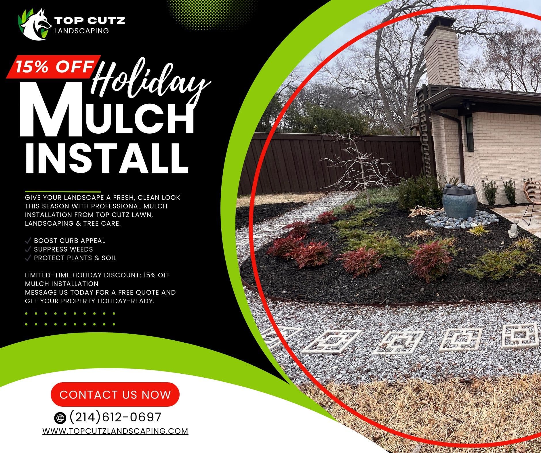 Boost Curb Appeal with Our Holiday Mulch Special